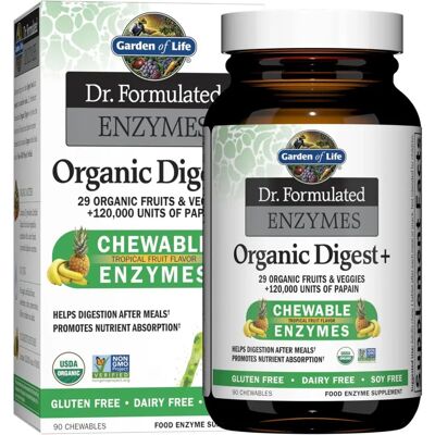 Garden of Life Dr. Formulated Enzymes Organic Digest + Tropical Fruit - 90 Tablets Garden of Life Dr. Formulated Enzymes Organic Digest + Tropical Fruit - 90 Tablets