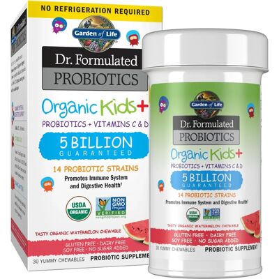 Garden of Life Dr. Formulated Probiotics Organic Kids + Watermelon - Probiotic Supplements Garden of Life Dr. Formulated Probiotics Organic Kids + Watermelon - Probiotic Supplements