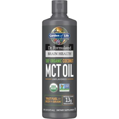 Garden of Life Dr. Formulated Brain Health Organic Coconut MCT Oil - 473ml Garden of Life Dr. Formulated Brain Health Organic Coconut MCT Oil - 473ml