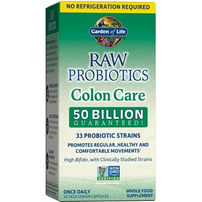 Garden of Life Raw Probiotics Colon Care - 50 Billion CFU - Once Daily - Probiotics Garden of Life Raw Probiotics Colon Care - 50 Billion CFU - Once Daily - Probiotics