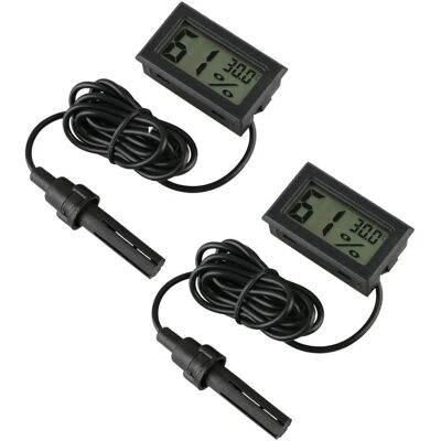 Inrigorous Thermomètre Hygromètre Numérique Pack de 2 Mini - Hygromètre Thermomètre - Publicité Inrigorous Thermomètre Hygromètre Numérique Pack de 2 Mini - Hygromètre Thermomètre - Publicité
