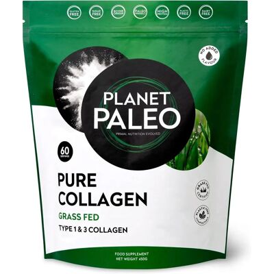 Planet Paleo Grass-Fed Pure Collagen - 450g Powder - Collagen Powder Planet Paleo Grass-Fed Pure Collagen - 450g Powder - Collagen Powder