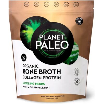 Planet Paleo Organic Bone Broth Collagen Protein - Cooling Herbs Planet Paleo Organic Bone Broth Collagen Protein - Cooling Herbs
