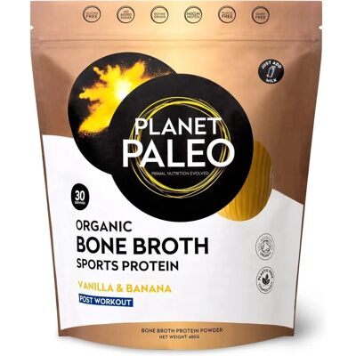 Planet Paleo Organic Bone Broth Vanilla Banana Protein - 480g Planet Paleo Organic Bone Broth Vanilla Banana Protein - 480g