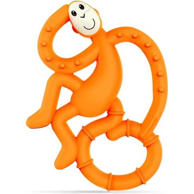 Matchstick Monkey Mini Monkey Anneau de Dentition - Orange - Jouet de soulagement - Publicité Matchstick Monkey Mini Monkey Anneau de Dentition - Orange - Jouet de soulagement - Publicité