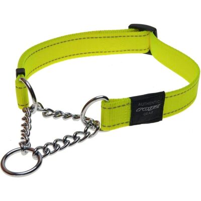 Rogz for Dogs 20mm Fanbelt Halsband & Lijn - Reflecterend, Geel Rogz for Dogs 20mm Fanbelt Halsband & Lijn - Reflecterend, Geel