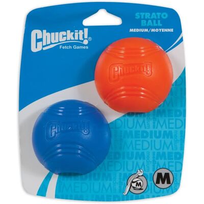 Chuckit! Chuckit 29000245 Ballon Strato pour Chiens - Moyen - Pack de 2 - Publicité Chuckit! Chuckit 29000245 Ballon Strato pour Chiens - Moyen - Pack de 2 - Publicité