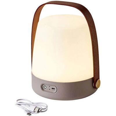 Lampe LED portable beige Kooduu avec variateur - Lampe de table extérieure - Publicité Lampe LED portable beige Kooduu avec variateur - Lampe de table extérieure - Publicité