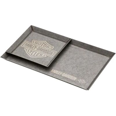 Harley-Davidson - Metal Valet Tray Set - Nickel afwerking Harley-Davidson - Metal Valet Tray Set - Nickel afwerking