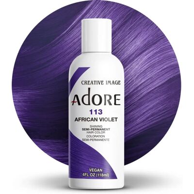 Couleur de cheveux violette africaine Creative Image Adore - Semi-permanente - Publicité Couleur de cheveux violette africaine Creative Image Adore - Semi-permanente - Publicité