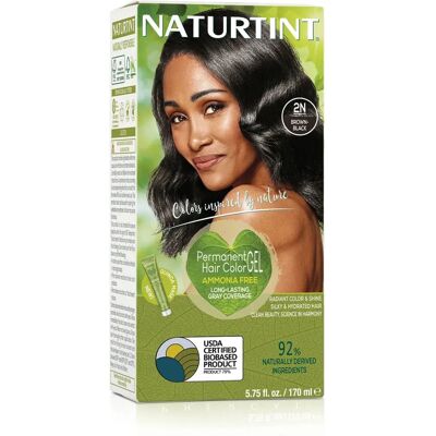 Naturtint 2N Brun Noir Coloration Capillaire - Naturelle & Végane - Publicité Naturtint 2N Brun Noir Coloration Capillaire - Naturelle & Végane - Publicité