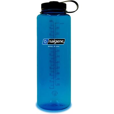 Nalgene - 2020-0248 - 1.5L Wide Mouth Sustain Water Bottle - Blue, Grey - Water Bottle Nalgene - 2020-0248 - 1.5L Wide Mouth Sustain Water Bottle - Blue, Grey - Water Bottle