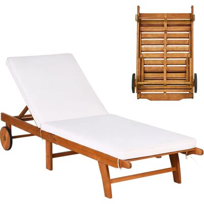 Sillón de Eucalipto COSTWAY - Ajustable, Plegable, Portátil - Jardín Sillón de Eucalipto COSTWAY - Ajustable, Plegable, Portátil - Jardín
