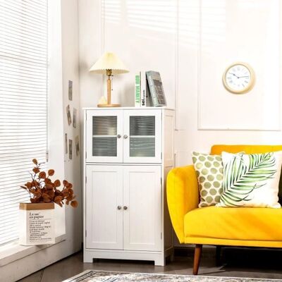 Costway Armoire de Rangement Blanche - 58x30x109cm - Meuble Polyvalent - Publicité Costway Armoire de Rangement Blanche - 58x30x109cm - Meuble Polyvalent - Publicité