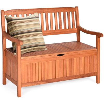 Costway Gartenbank mit Stauraum für 2 Personen - Holzbank, Balkon, Garten Costway Gartenbank mit Stauraum für 2 Personen - Holzbank, Balkon, Garten