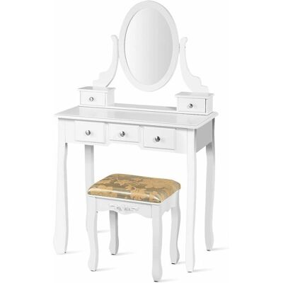 Costway - Schminktisch-Set - espejo 360° - 5 cajones - Dressing table Costway - Schminktisch-Set - espejo 360° - 5 cajones - Dressing table