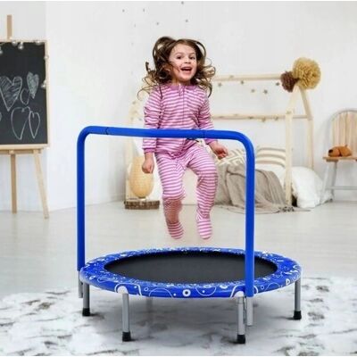 Costway - Kindertrampolin Mini-Trampolin - Blau - 3-10 jaar - Trampoline Costway - Kindertrampolin Mini-Trampolin - Blau - 3-10 jaar - Trampoline