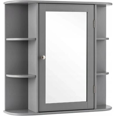 Costway - Mirrored Bath Cabinet - Grijs - Bathroom cabinet Costway - Mirrored Bath Cabinet - Grijs - Bathroom cabinet