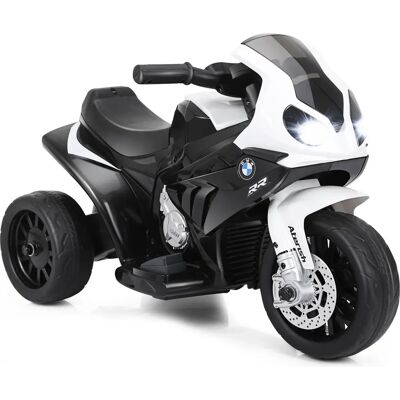 Costway Kindermotorrad mit Musik - 6V Kinderfahrzeug - Schwarz & Weiß Costway Kindermotorrad mit Musik - 6V Kinderfahrzeug - Schwarz & Weiß