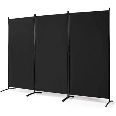 Costway - 3-panel folding room divider - 260x183 cm - tissu polyester - Publicité Costway - 3-panel folding room divider - 260x183 cm - tissu polyester - Publicité