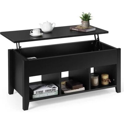 Giantex - TableBasse Bois Extensible - Grand Rangement - Compartiment Caché - Coffee Table - Publicité Giantex - TableBasse Bois Extensible - Grand Rangement - Compartiment Caché - Coffee Table - Publicité