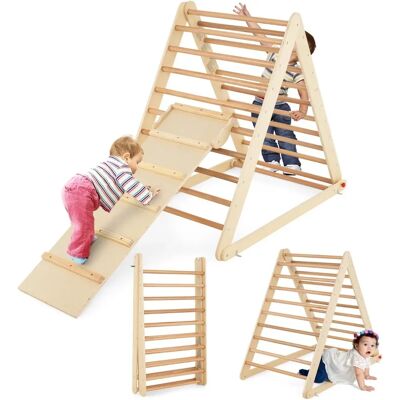 Costway Structure d'Escalade pour Enfants en Bois - 3+ Ans - Sécurité & Durabilité - Publicité Costway Structure d'Escalade pour Enfants en Bois - 3+ Ans - Sécurité & Durabilité - Publicité