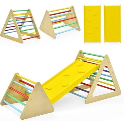 Costway Ensemble d'Escalade Triangulaire - 3-en-1 pour Enfants - Publicité Costway Ensemble d'Escalade Triangulaire - 3-en-1 pour Enfants - Publicité