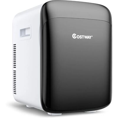 Costway 15 L Mini-koelkast 2 in 1 - Wit + zwart Costway 15 L Mini-koelkast 2 in 1 - Wit + zwart