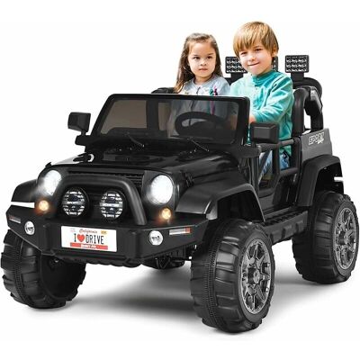 Costway 12V Elektrische Auto - Accu - 2 Zitplaatsen - Zwart Costway 12V Elektrische Auto - Accu - 2 Zitplaatsen - Zwart