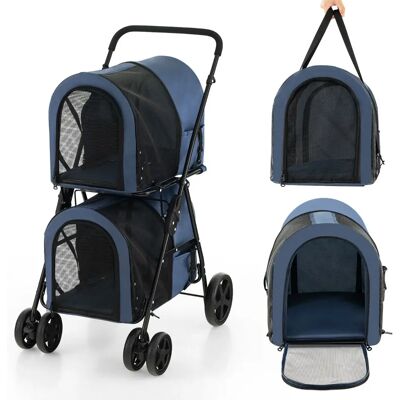 Poussette pour animaux Costway - Multifonction 4 en 1 avec cages amovibles - Publicité Poussette pour animaux Costway - Multifonction 4 en 1 avec cages amovibles - Publicité