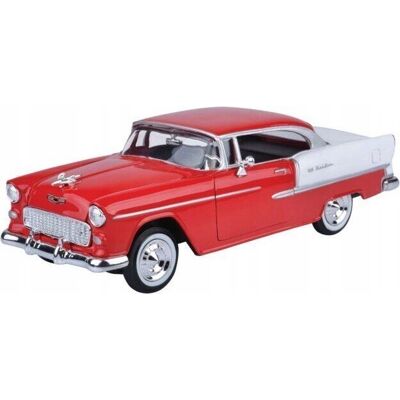 Motormax - 1955 Chevy Bel Air - Niebieski - Srebrny - Die-Cast Car Motormax - 1955 Chevy Bel Air - Niebieski - Srebrny - Die-Cast Car