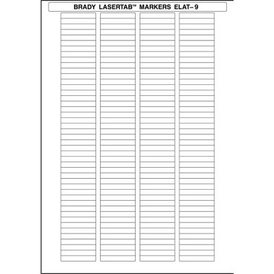 BRADY - ELAT-9-747W-10 - Weiß - 38x6 mm - Label BRADY - ELAT-9-747W-10 - Weiß - 38x6 mm - Label