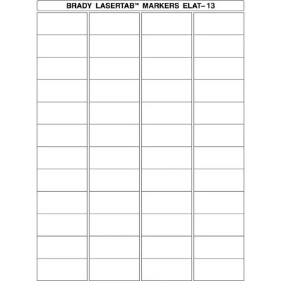 Brady - ELAT-13-747W - Blanc - 47 x 21 mm - Printer label - Publicité Brady - ELAT-13-747W - Blanc - 47 x 21 mm - Printer label - Publicité