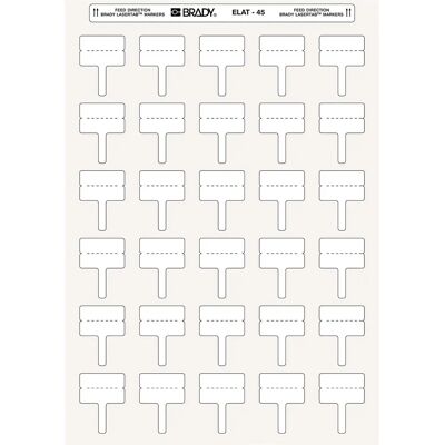 Brady - ELAT-45-425 - 30x10 mm - Polypropylen - Etikett Brady - ELAT-45-425 - 30x10 mm - Polypropylen - Etikett