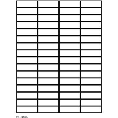 Brady - B-500 WOB-1442-W.M.R. - White border - Label Brady - B-500 WOB-1442-W.M.R. - White border - Label