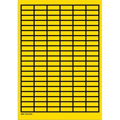 Brady - B-500 WOB-1128-G.M.R. - Yellow with black border - Etiquette - Publicité Brady - B-500 WOB-1128-G.M.R. - Yellow with black border - Etiquette - Publicité