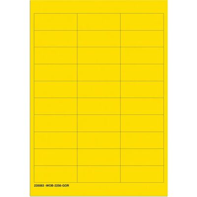 Brady - B-500 WOB-2256-G.O.R. - Gelb - Label Brady - B-500 WOB-2256-G.O.R. - Gelb - Label