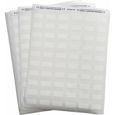 Brady - LAT-23-747-2.5 - Blanc - 25.40 x 12.70 mm - Étiquette - Publicité Brady - LAT-23-747-2.5 - Blanc - 25.40 x 12.70 mm - Étiquette - Publicité