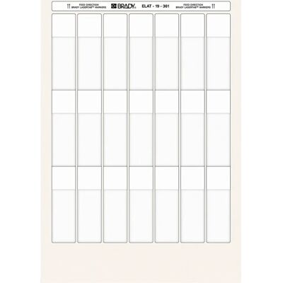 Brady ELAT-19-361 Selbstlaminierendes Polyester, Weiß/Transparent Druckeretikett Brady ELAT-19-361 Selbstlaminierendes Polyester, Weiß/Transparent Druckeretikett