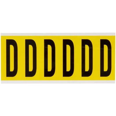 Brady - 3450-D - Autocollant - Noir sur Jaune - étiquette - Publicité Brady - 3450-D - Autocollant - Noir sur Jaune - étiquette - Publicité