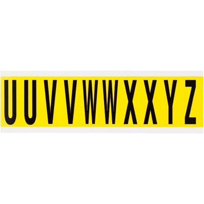 Brady 3440 U-Z - 22x57mm - Noir sur jaune - Tissu en nylon - Étiquette - Publicité Brady 3440 U-Z - 22x57mm - Noir sur jaune - Tissu en nylon - Étiquette - Publicité