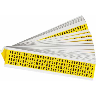Brady - 3400-LTR Kit - Noir sur jaune - Lettres A-Z - Kit d'étiquettes - Publicité Brady - 3400-LTR Kit - Noir sur jaune - Lettres A-Z - Kit d'étiquettes - Publicité