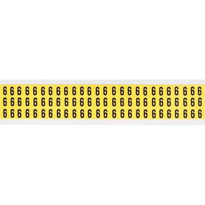 Brady - 3410-6 - 9 x 13mm - Noir sur Jaune - Étiquette - Publicité Brady - 3410-6 - 9 x 13mm - Noir sur Jaune - Étiquette - Publicité