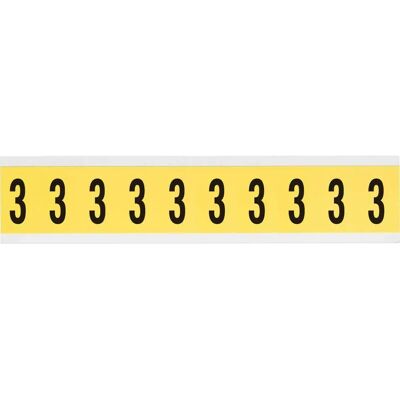 Brady - 3430-3 - 22 x 38mm - Noir sur Jaune - Étiquette - Publicité Brady - 3430-3 - 22 x 38mm - Noir sur Jaune - Étiquette - Publicité