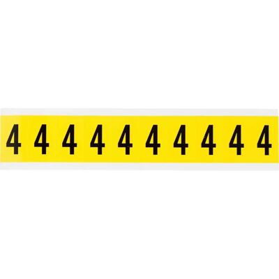 Brady 3430-4 - Noir sur Jaune - 22x38mm - Nylon - Publicité Brady 3430-4 - Noir sur Jaune - 22x38mm - Nylon - Publicité