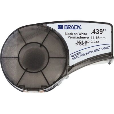 Brady M21-250-C-342 Black White Label - Label Printer Supplies Brady M21-250-C-342 Black White Label - Label Printer Supplies