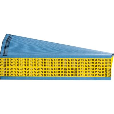 Brady WM-67-99-YL-PK Étiquette jaune/bleu - Rectangle Auto-adhésif - Publicité Brady WM-67-99-YL-PK Étiquette jaune/bleu - Rectangle Auto-adhésif - Publicité