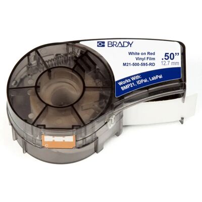 Brady M21-500-595-RD Rote Selbstklebende Vinyl-Etikette - Etikettendrucker Brady M21-500-595-RD Rote Selbstklebende Vinyl-Etikette - Etikettendrucker