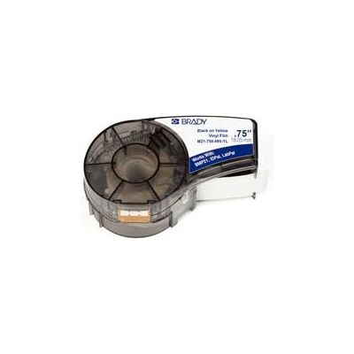 Brady M21-750-595-YL-BK Vinyl Label - Yellow & Black - 6.4m x 19.05mm Brady M21-750-595-YL-BK Vinyl Label - Yellow & Black - 6.4m x 19.05mm