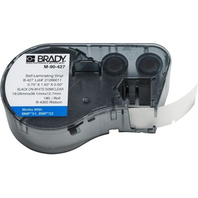 Etiqueta de vinil auto-adesiva Brady M-90-427 - Etiqueta de impressora Etiqueta de vinil auto-adesiva Brady M-90-427 - Etiqueta de impressora